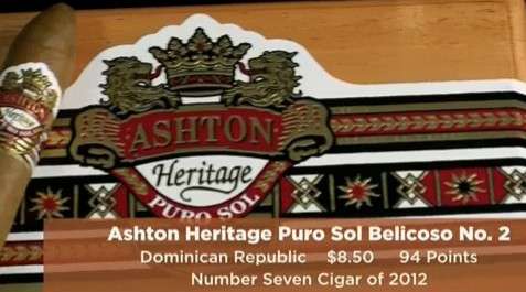 2012年全球CA雪茄排名第七名:艾什顿 Ashton Heritage Puro Sol Belicoso 2号