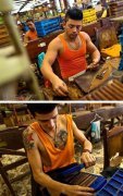 看望古巴手艺烟厂：工人每人天天制造约百只雪茄烟