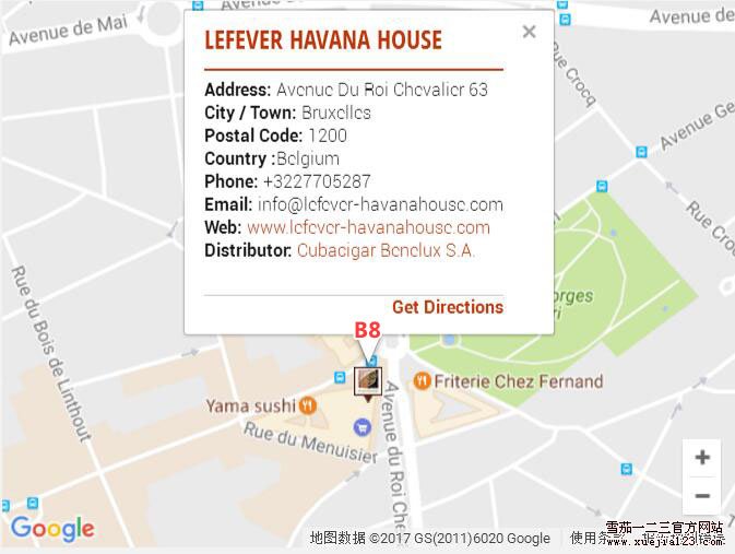 哈瓦那之家LCDH地图-比利时布鲁塞尔