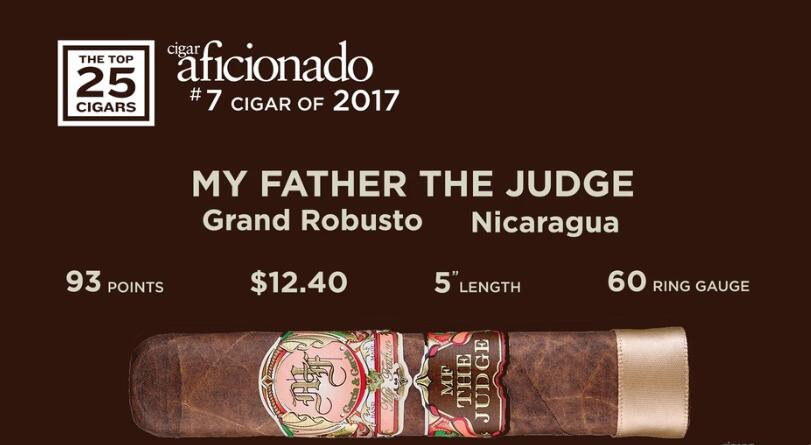 2017年雪茄排名第7位 My Father The Judge Grand Robusto 我父亲.法官.大罗布图