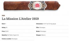 2020雪茄排名第4 La Mission L’Atelier 1959