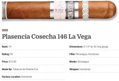 2020雪茄排名第19 Plasencia Cosecha 146 La Vega
