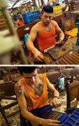 探访古巴手工烟厂：工人每人每天制作约百只雪茄烟