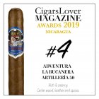 CigarsLover2019年最佳雪茄第4名 冒险之旅 海盗船 炮兵 50 ADVentura La Bucanera Artillerí