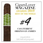 CigarsLover2019年最佳雪茄第4名 图伦特家族：源自圣安德烈斯 雪茄 Casa Turrent Ori