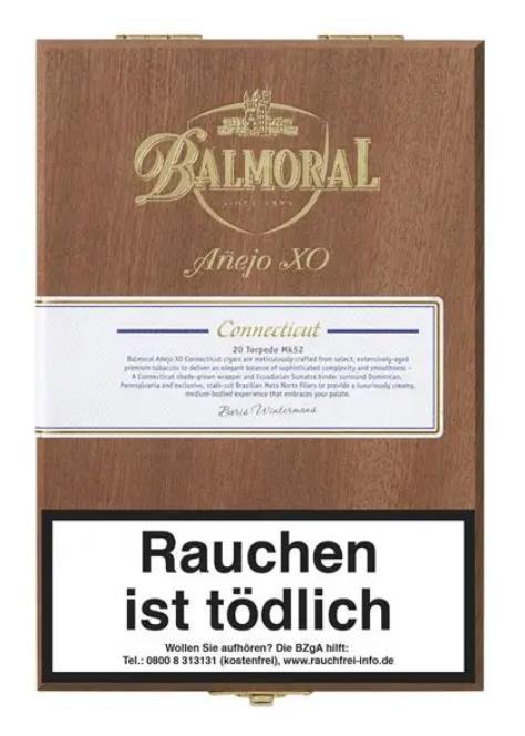 CigarsLover2019年最佳雪茄第4名 巴尔莫勒尔 陈年 XO 康涅狄格 鱼雷 Mk52 Balmoral Añejo XO Connecticut Torpedo Mk52