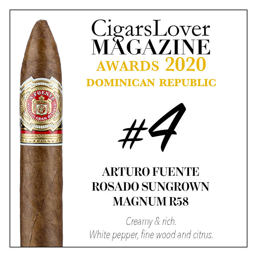 Arturo Fuente Rosado Sungrown Magnum R 58 阿图罗·富恩特·罗萨多 自然生长型 马格努姆R 58 CigarsLover2020年最佳雪茄第4名