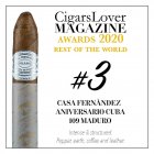 Casa Fernández Aniversario Cuba 109 Maduro 卡萨费尔南德斯 周年系列 古巴种子 109 马杜罗 CigarsLover2020年最佳雪茄第3名