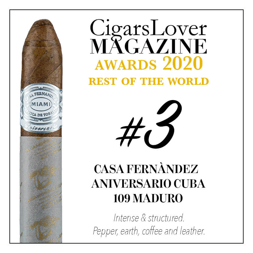 Casa Fernández Aniversario Cuba 109 Maduro 卡萨费尔南德斯 周年系列 古巴种子 109 马杜罗 CigarsLover2020年最佳雪茄第3名