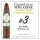 Davidoff Special «53» Capa Dominicana LE 2020 大卫杜夫 特别 53 多米尼加茄衣 2020 年限量版 CigarsLover2020年最佳雪茄第3名