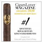 Adventura Royal Return King’s Gold Robusto 探险家 皇家归来 国王黄金 罗布图 CigarsLover2020年最佳雪茄第1名