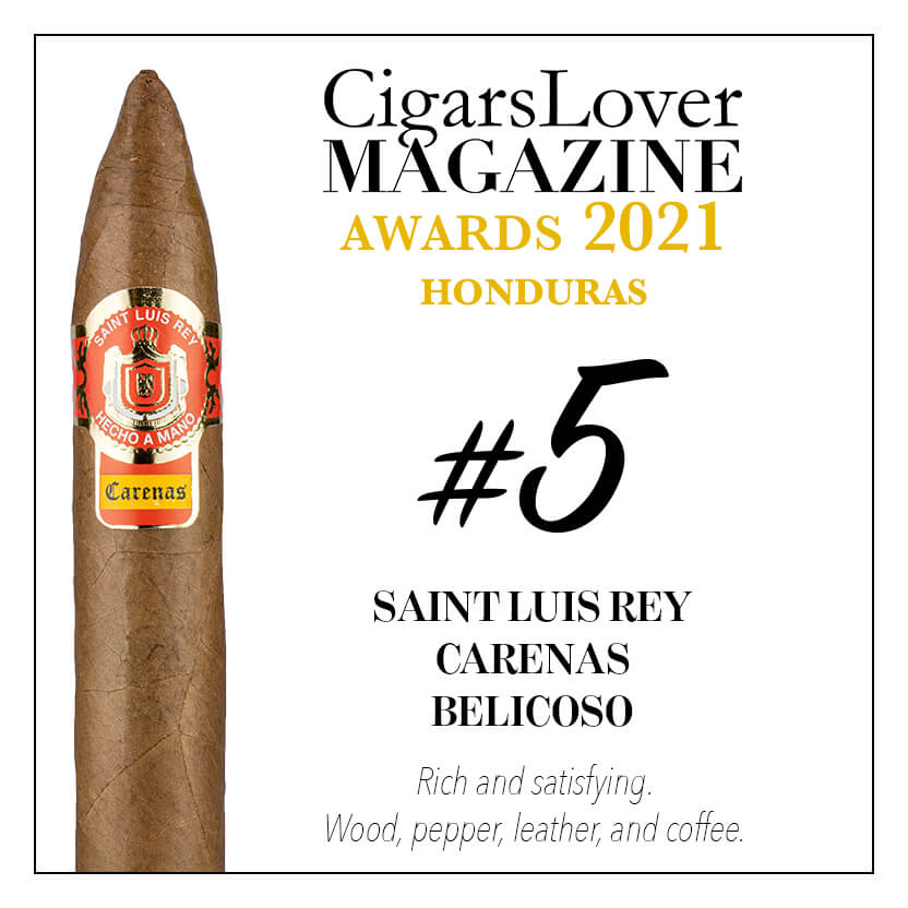 Saint Luis Rey Carenas Belicoso 圣路易斯雷伊 卡雷纳斯 贝尔里科索 CigarsLover2021年最佳雪茄第5名