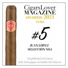 Juan López Selección No.1 胡安·洛佩斯(尊罗宾)精选1号 CigarsLover2021年最佳雪茄第5名