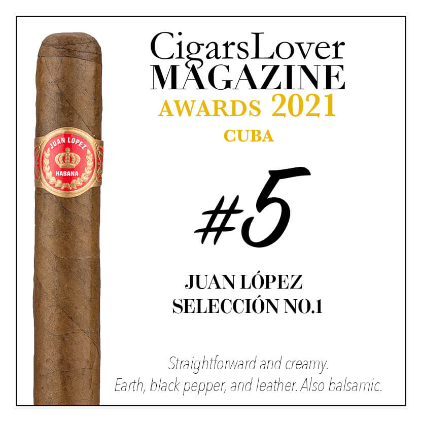 Juan López Selección No.1 胡安·洛佩斯(尊罗宾)精选1号 CigarsLover2021年最佳雪茄第5名